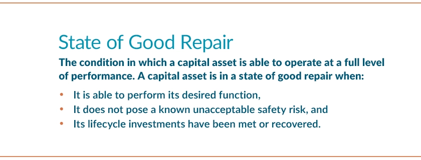 FTA Definition - State of Good Repair